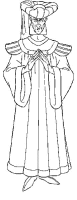 A coloring page of the hunchback of notre dame